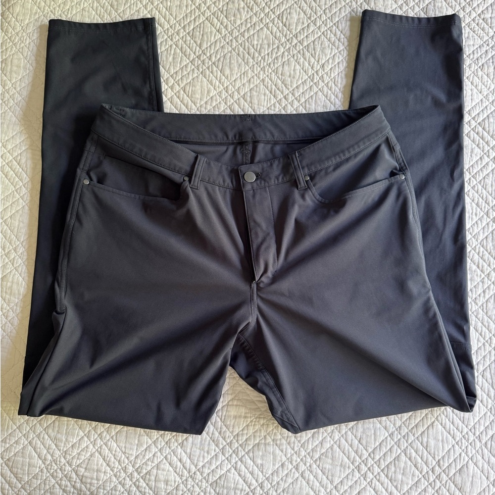 Lululemon ABC Slim-Fit 5 Pocket Pant 34L Warpstreme - Obsidian